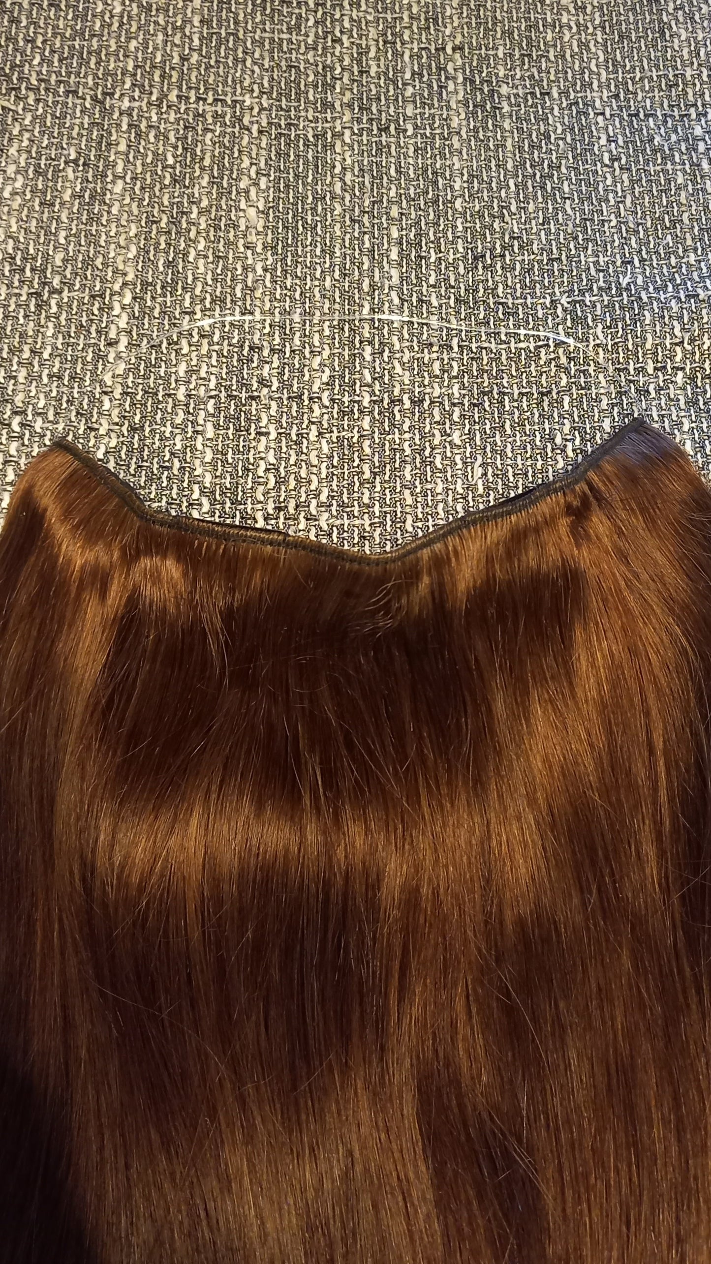 Flip In Echthaar Extension mit Clips Braun