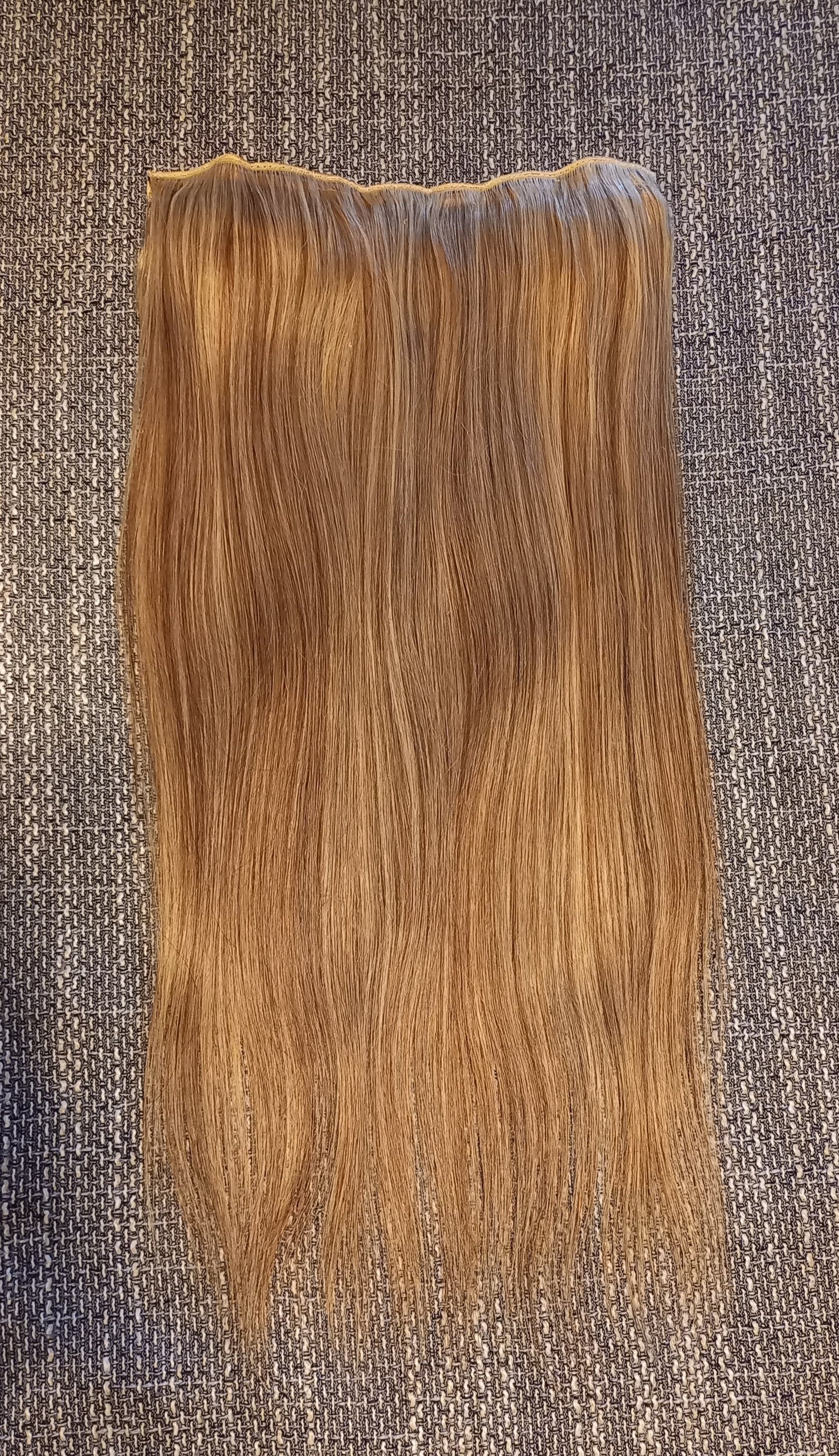 Flip In Echthaar Extensions mit Clips Ombre Blond