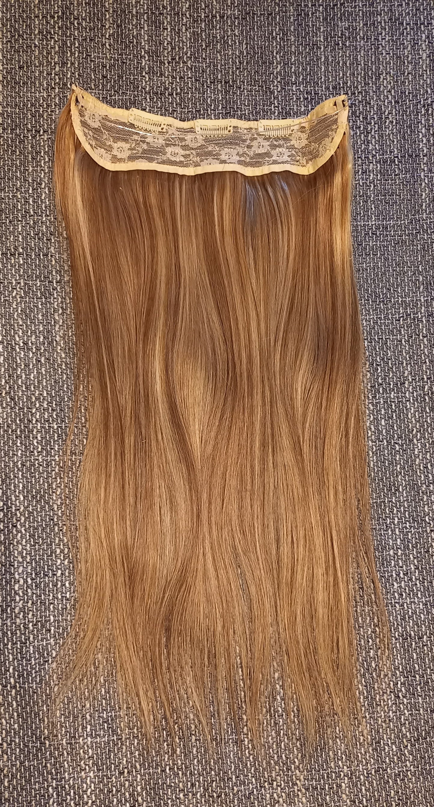 Flip In Echthaar Extensions mit Clips Ombre Blond