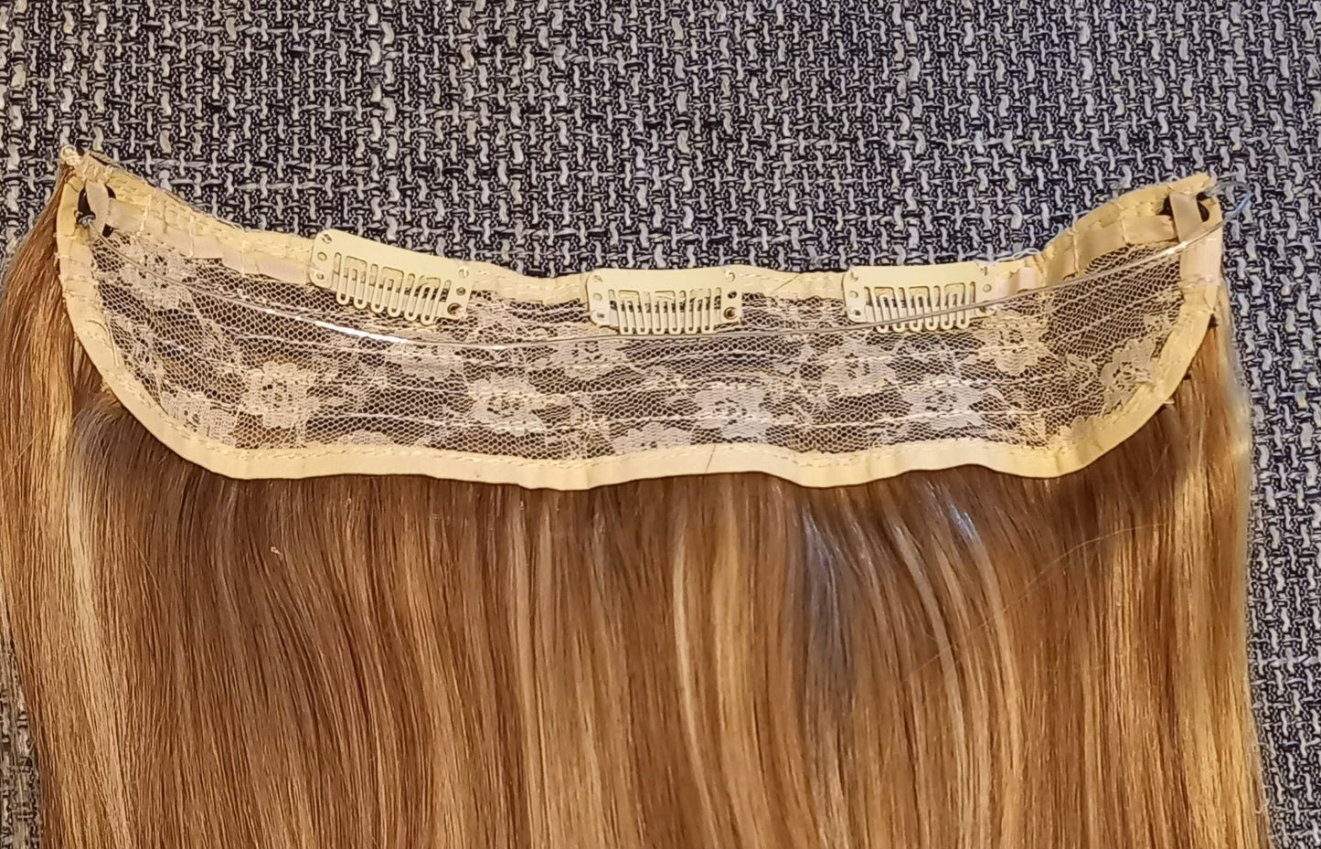 Flip In Echthaar Extensions mit Clips Ombre Blond