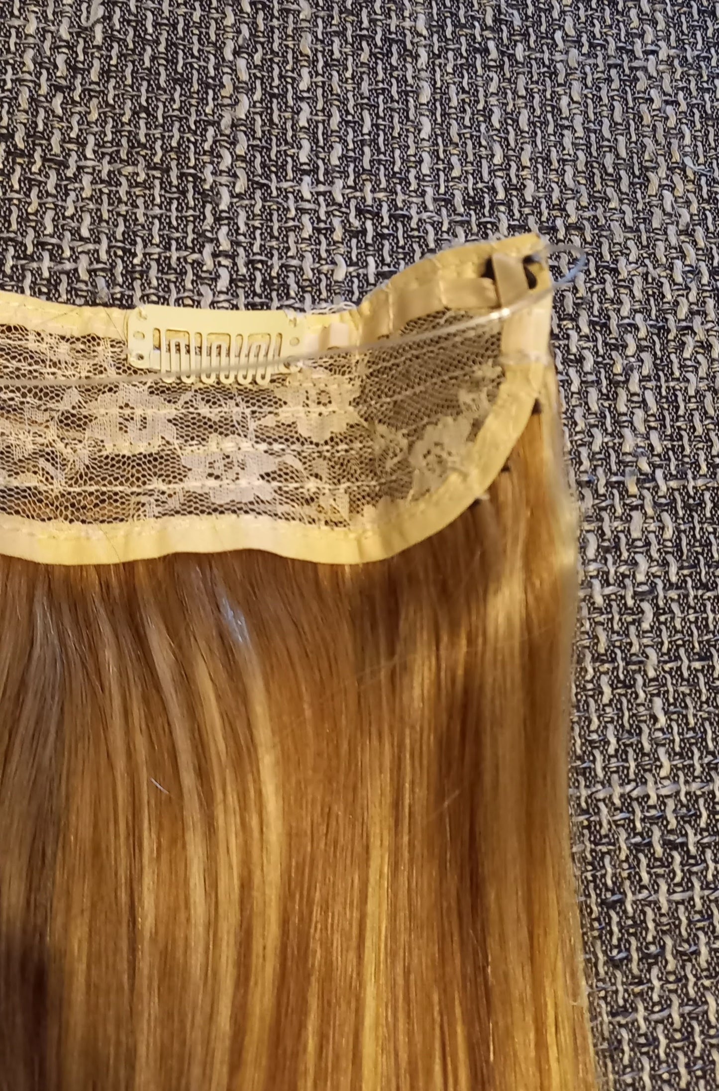 Flip In Echthaar Extensions mit Clips Ombre Blond