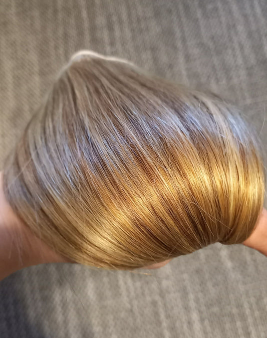 Flip In Echthaar Extensions mit Clips Ombre Blond