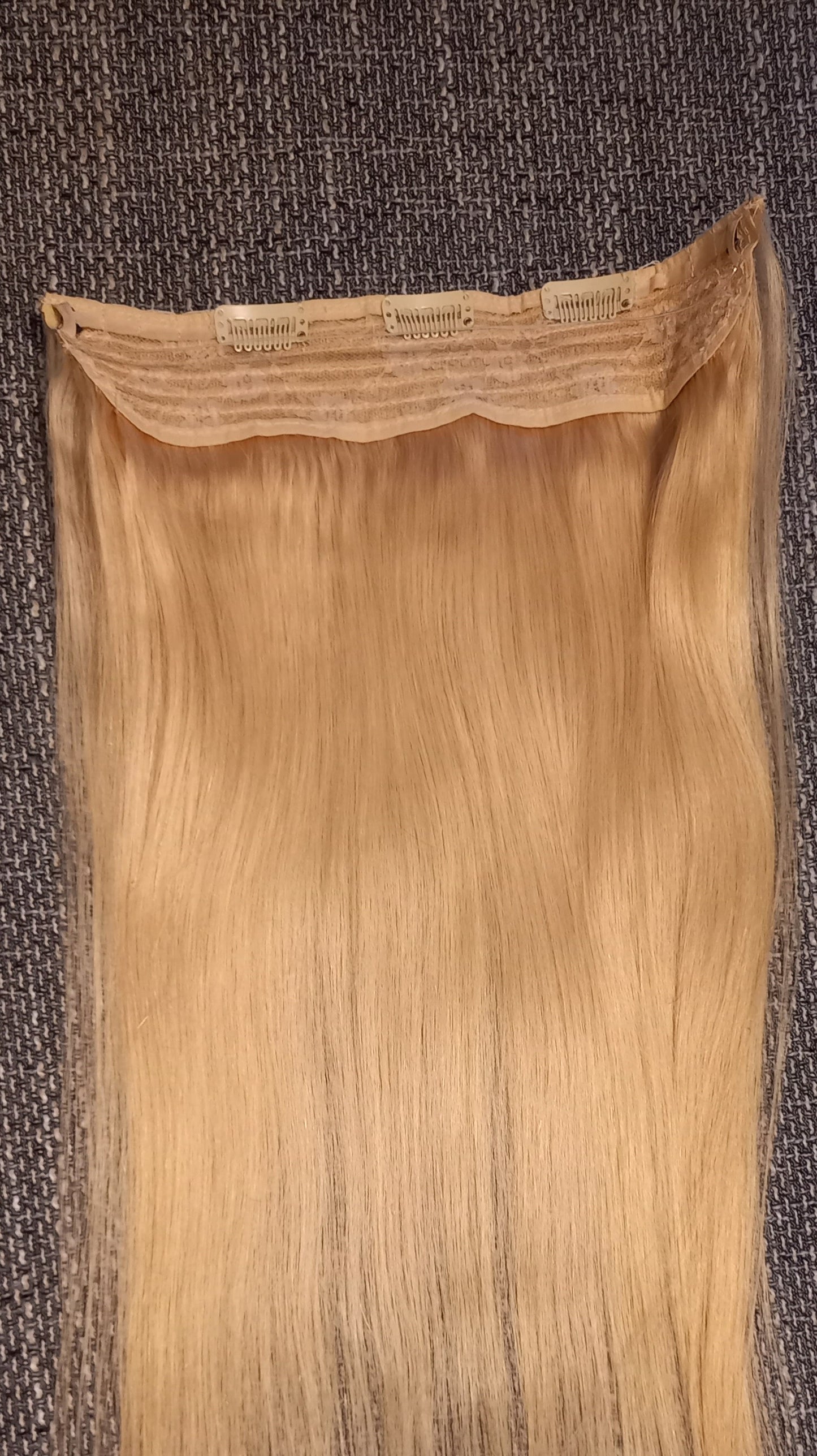Flip In Gerade Echthaar Extensions Hellblond
