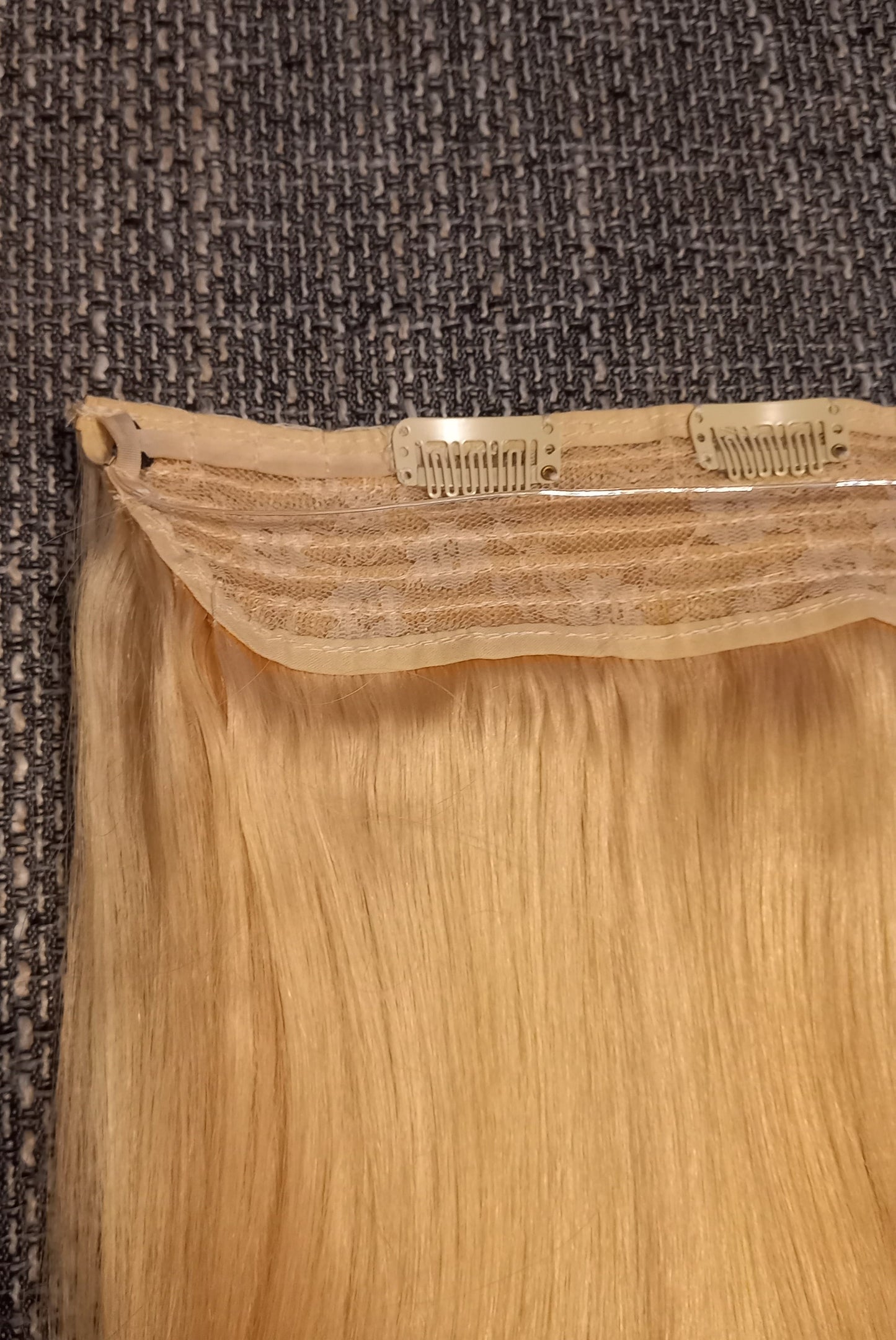 Flip In Gerade Echthaar Extensions Hellblond