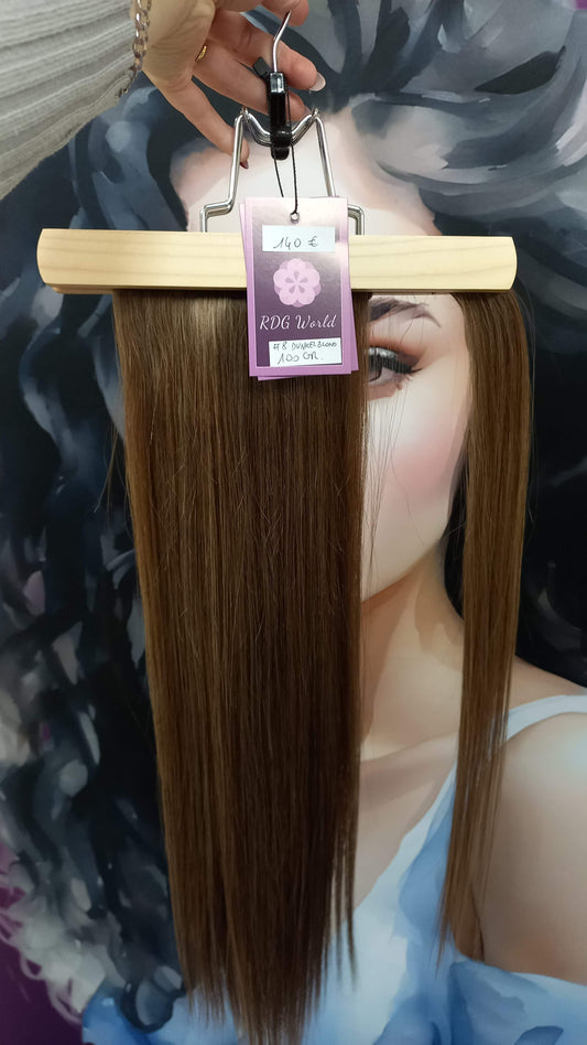 Pferdeschwanz Ponytail Clip In Russisches Echthaar Extensions Kastanien