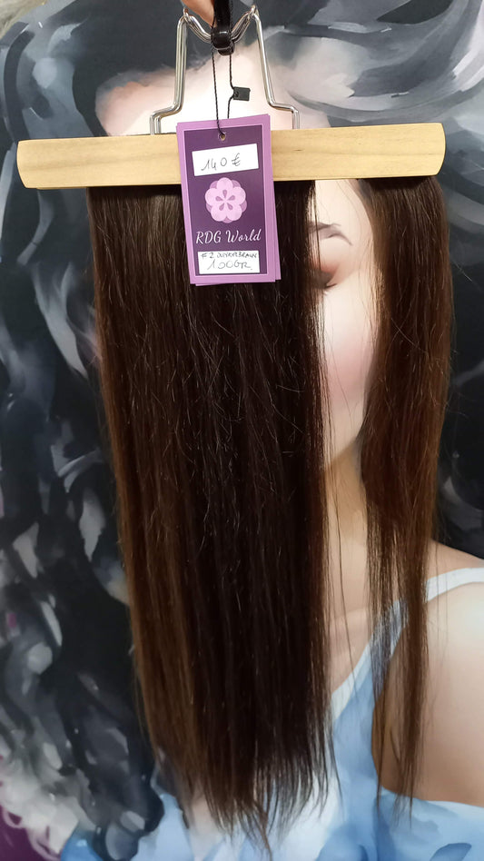 Pferdeschwanz Ponytail Clip In Russisches Echthaar Extensions Dunkelbraun