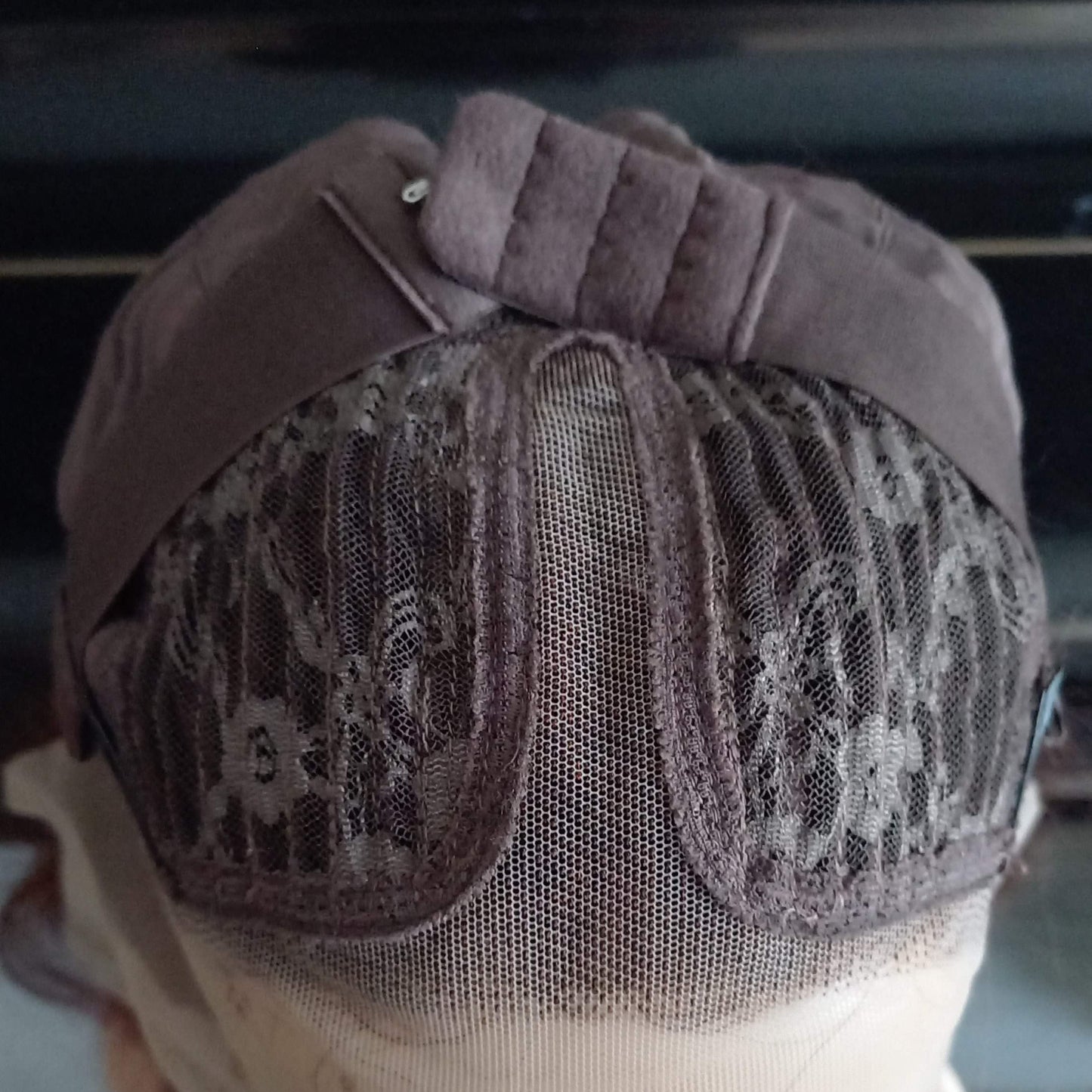 Parrucca di capelli umani lisci con riga a T, castano cioccolato