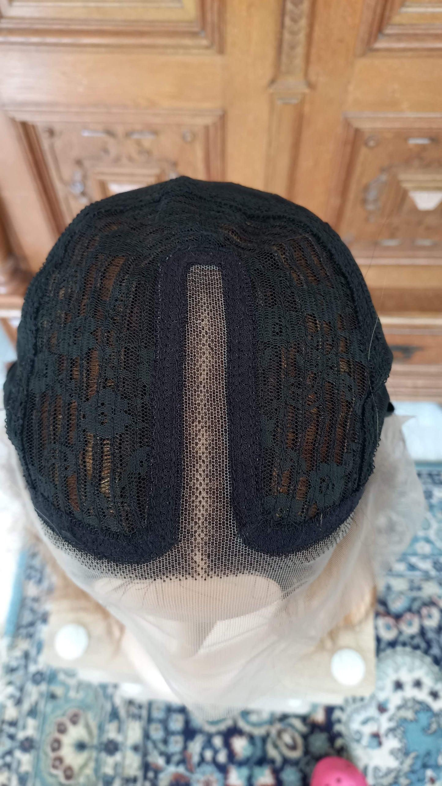 Gerade T-Part Echthaar Perücke Highlight Blond Kastanien