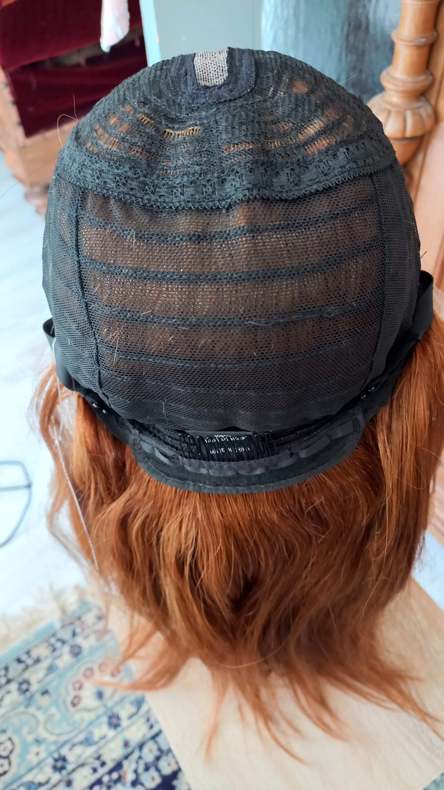 Gerade T-Part Echthaar Perücke Highlight Blond Kastanien