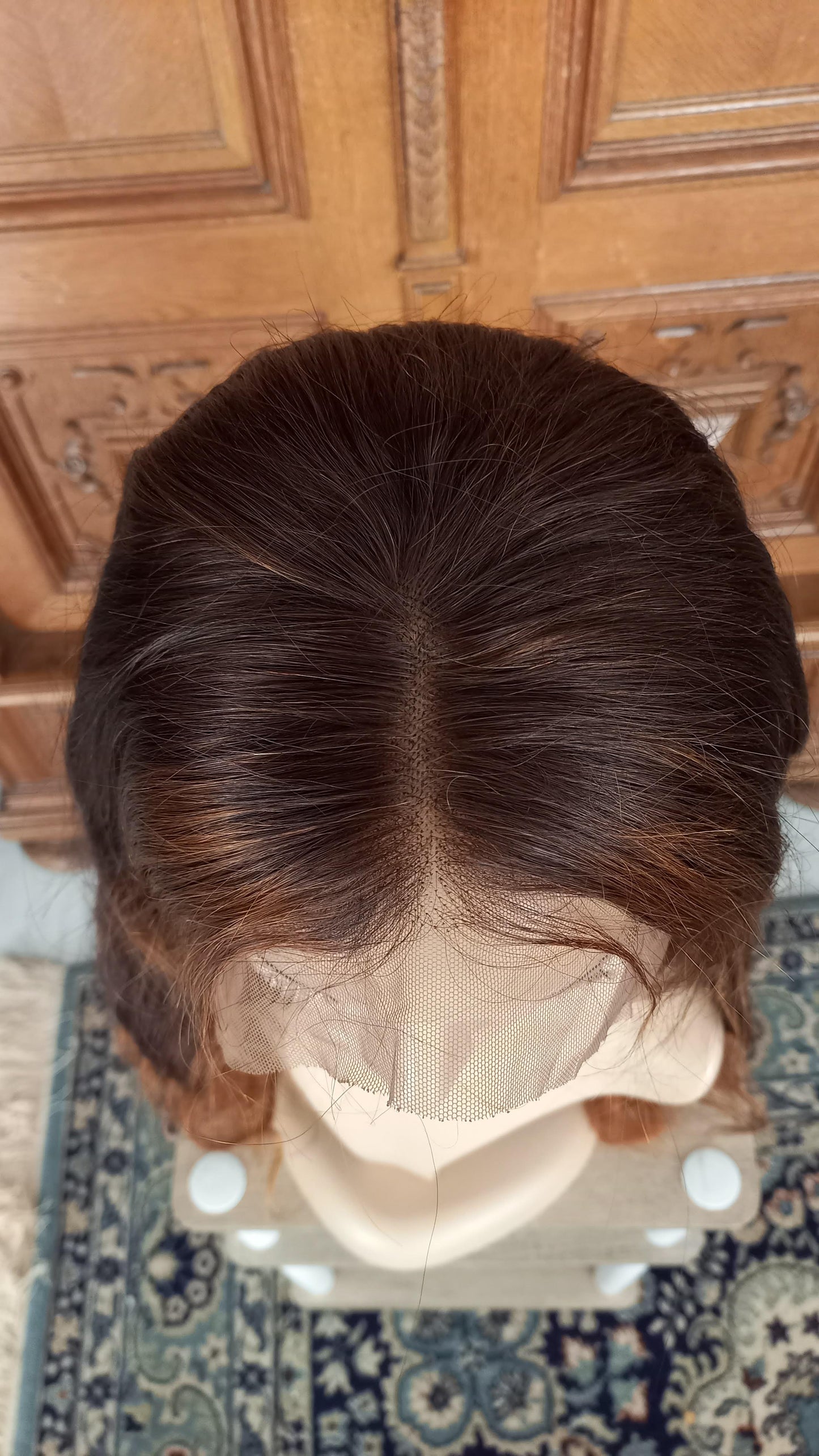 Körper Welle Vordere Spitze Echthaarperücke Ombre Braun 70 cm