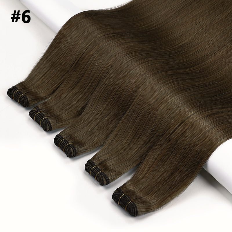 Premium Machine Weft Virgin Russisches Glattes Echthaar Tressen 100 Gr