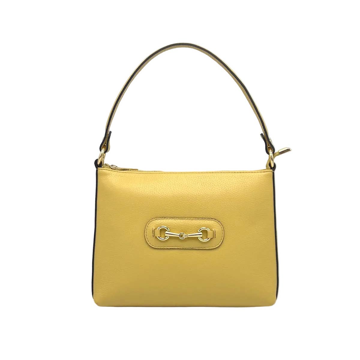 Suie Valentini srl - Genuine Leather Shoulder Bag with Shoulder Strap, Made in Italy, Art. 112660: Camel