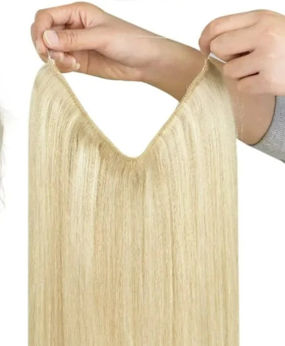 Flip In Gerade Echthaar Extensions Hellblond