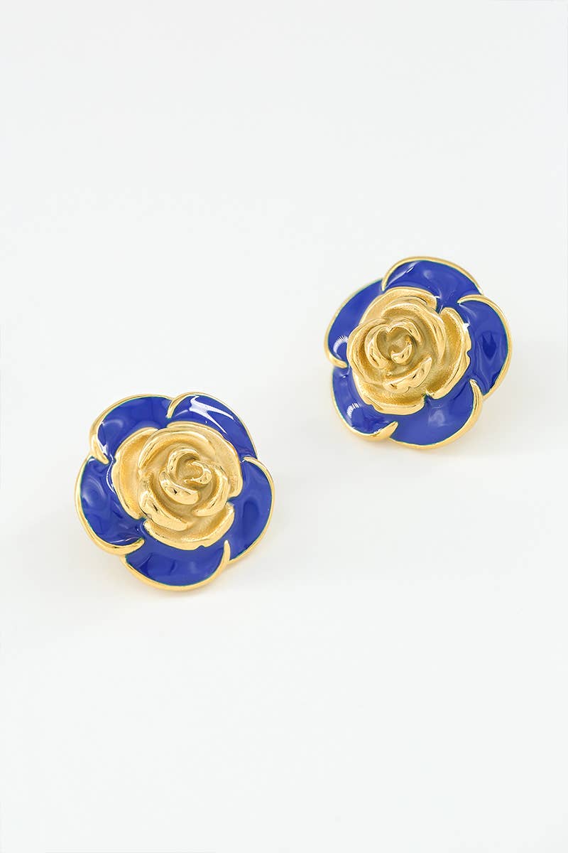 Elegante Edelstahl-Ohrringe Gold 124YC51 | BYREN ÉLINE L'ATELIER