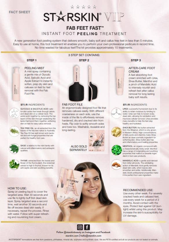 STARSKIN - Starskin® VIP Fab Feet Fast™ Foot Peeling Treatment
