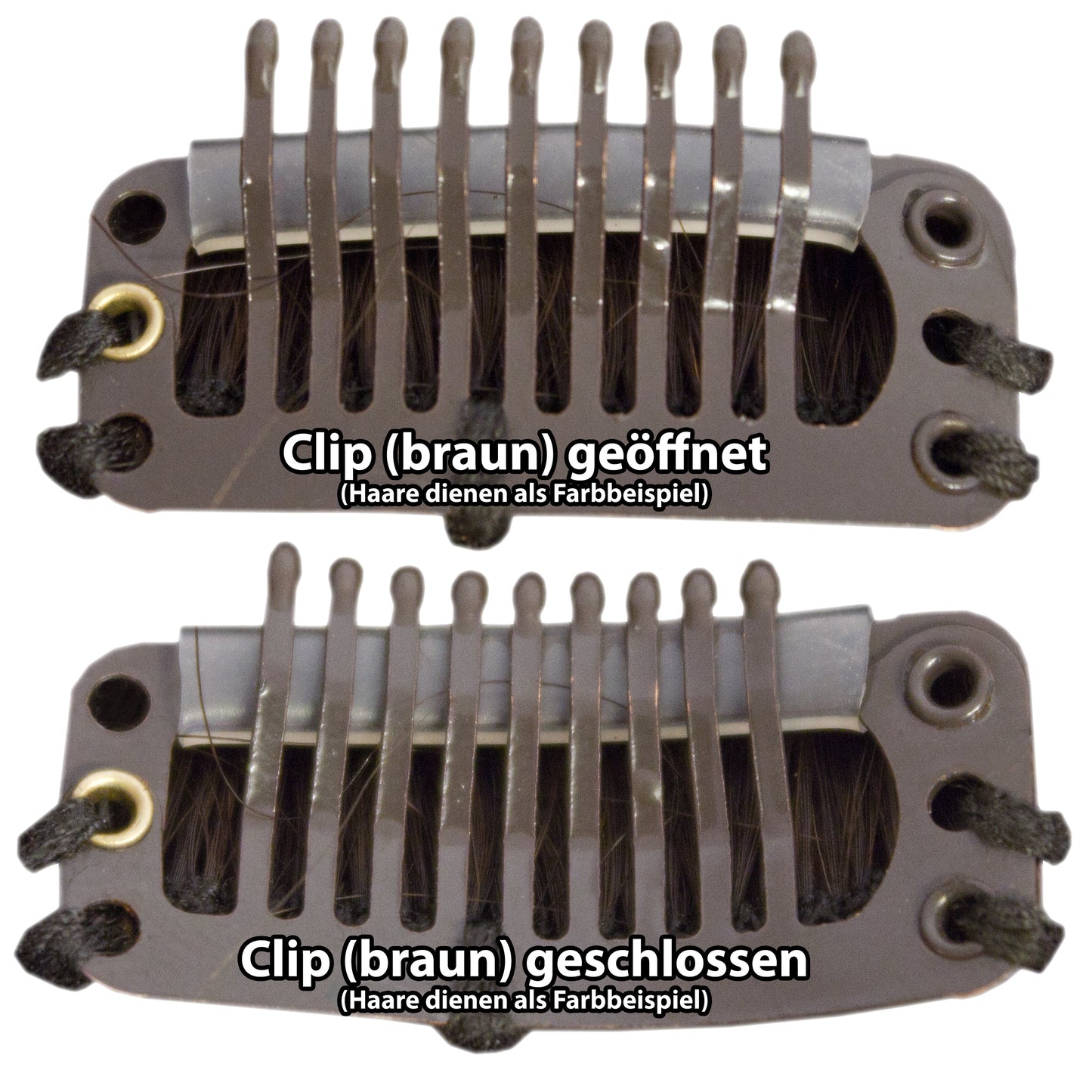 Clip-in Haar Extensions mit Echthaar, #04, Schokobraun, 40 50 60+cm,85-105g, PROFESSIONAL, BIONORA