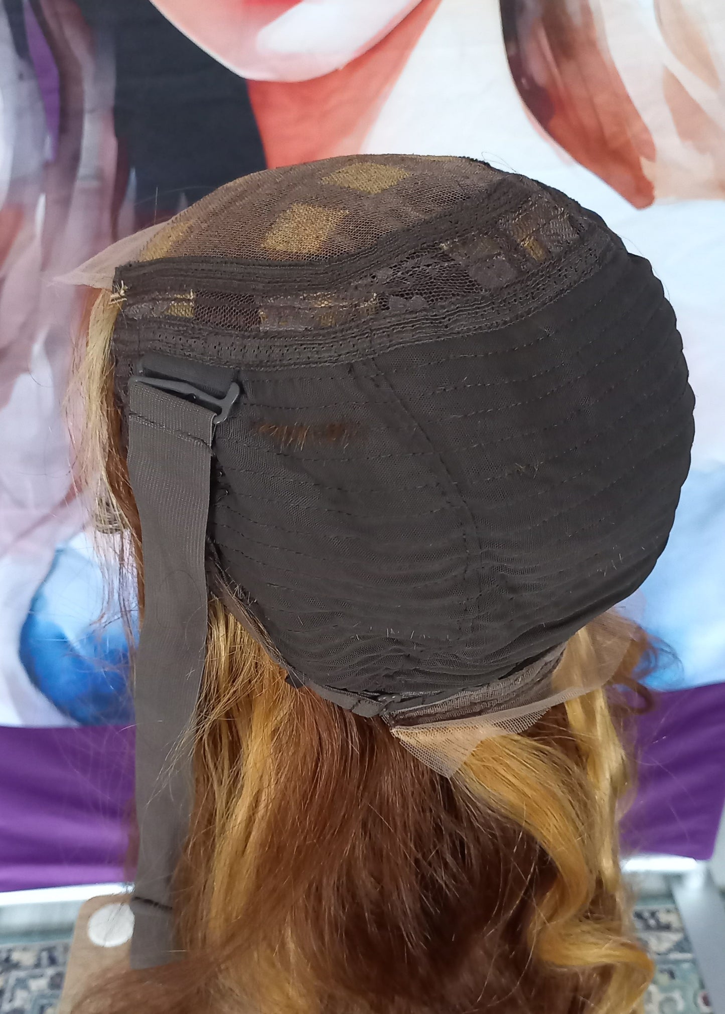 New Körper Welle Echthaarperücke Highlight Blond Braun 4x4