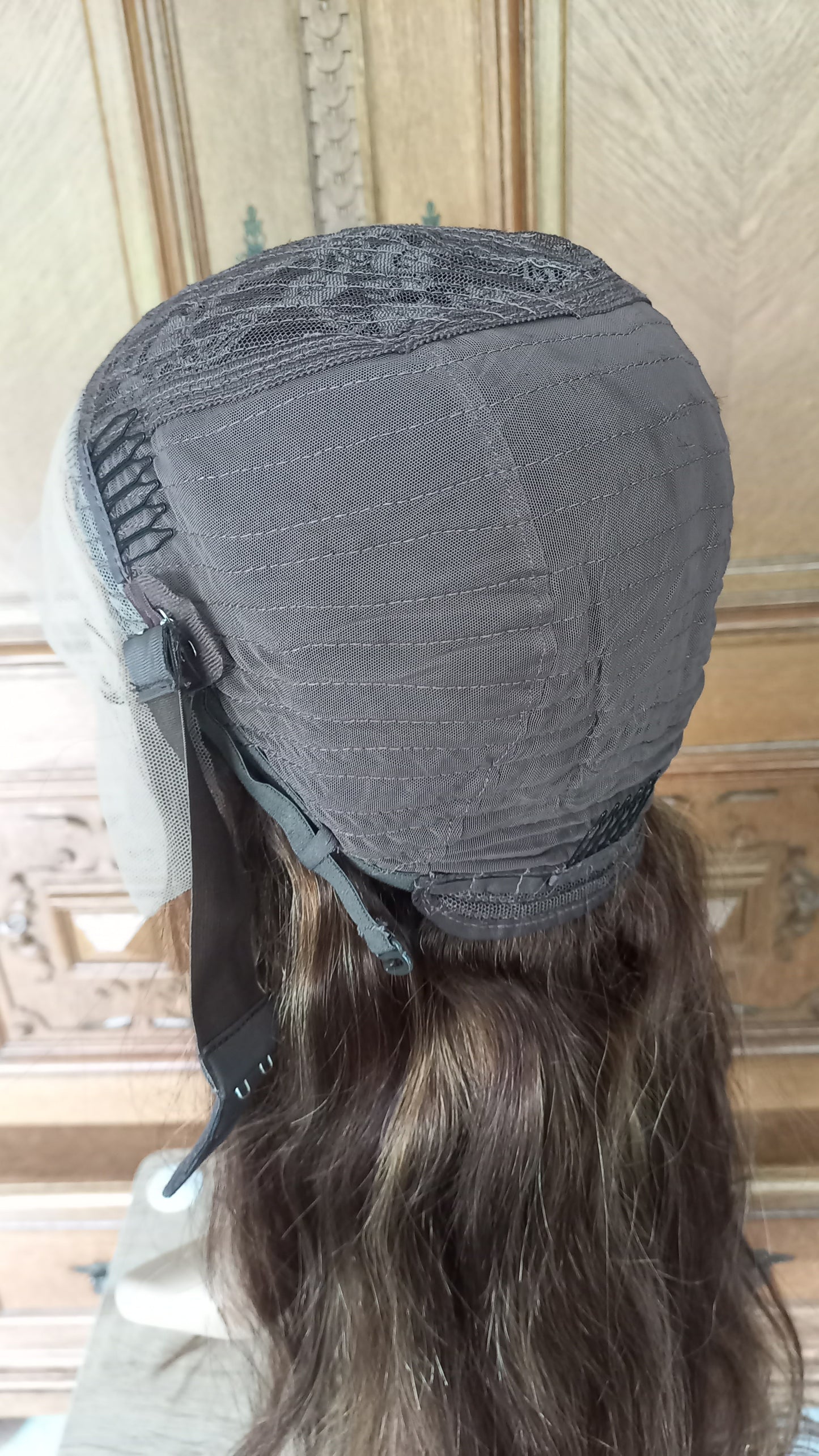 Gerade T-Part Echthaar Perücke Highlight Blond Braun