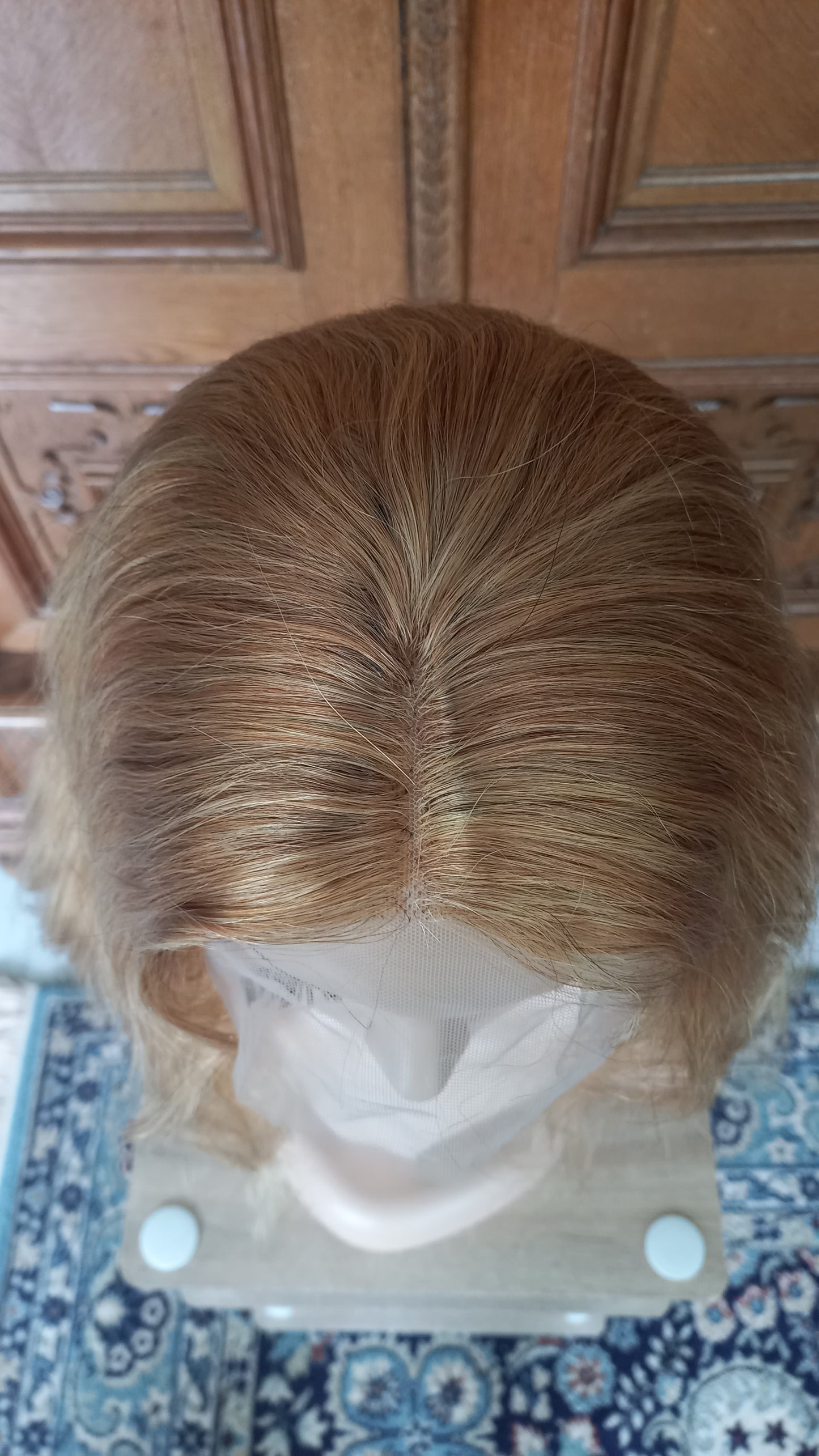 Körper Welle T-Part Echthaarperücke Ashblond 45 cm
