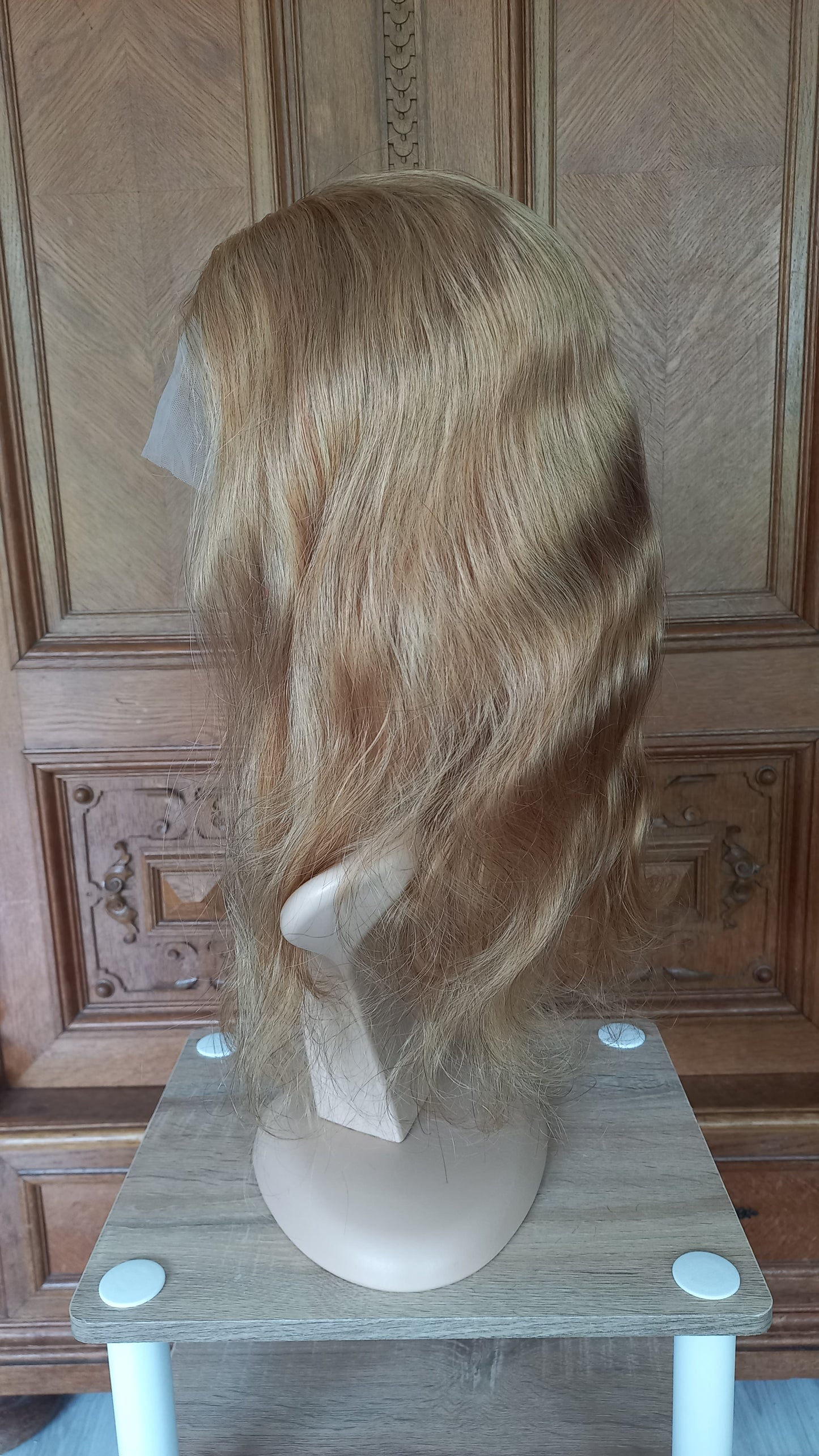 Körper Welle T-Part Echthaarperücke Ashblond 45 cm