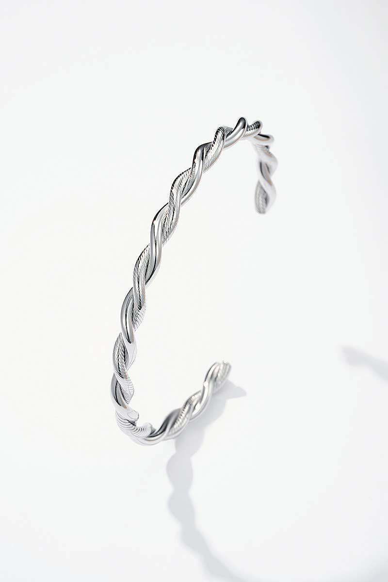 Eleganter Edelstahl-Armreif Bicolor 324AQ192 | BYREN ÉLINE L'ATELIER