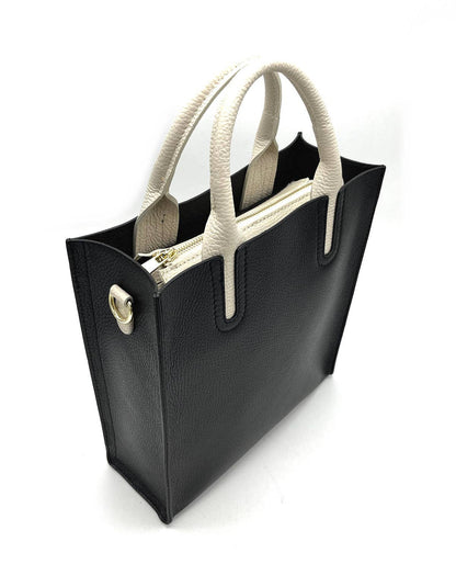 Suie Valentini srl - Genuine Leather Shoulder Bag for Women, Made in Italy, Art. 112445: Orange