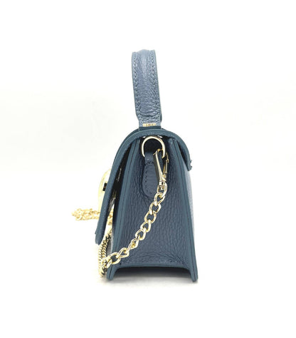 Suie Valentini srl - Genuine Leather Shoulder Bag, MINI size, Made in Italy, Art. 112413: Light Blue