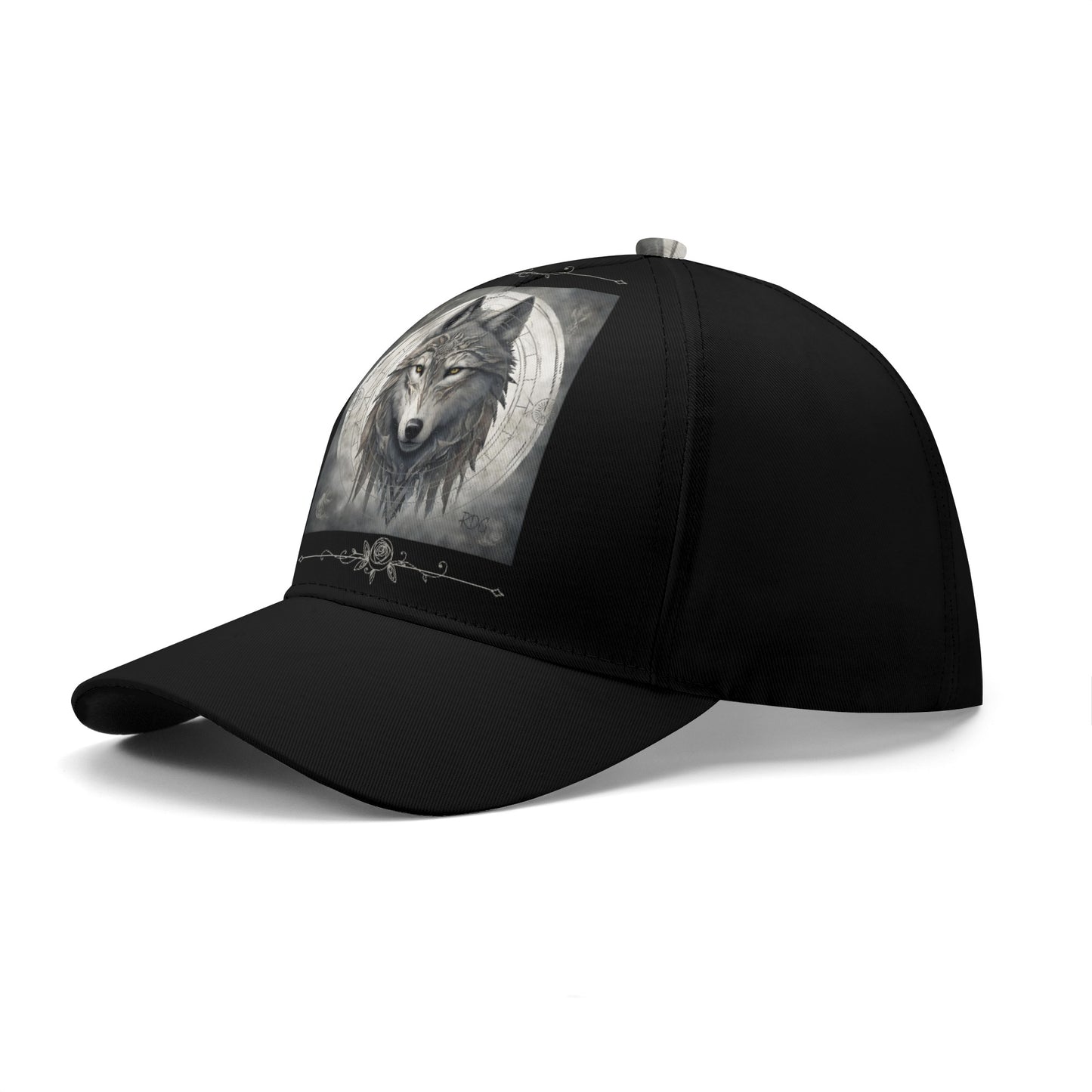 Wolf Black Baseball Cap RDG