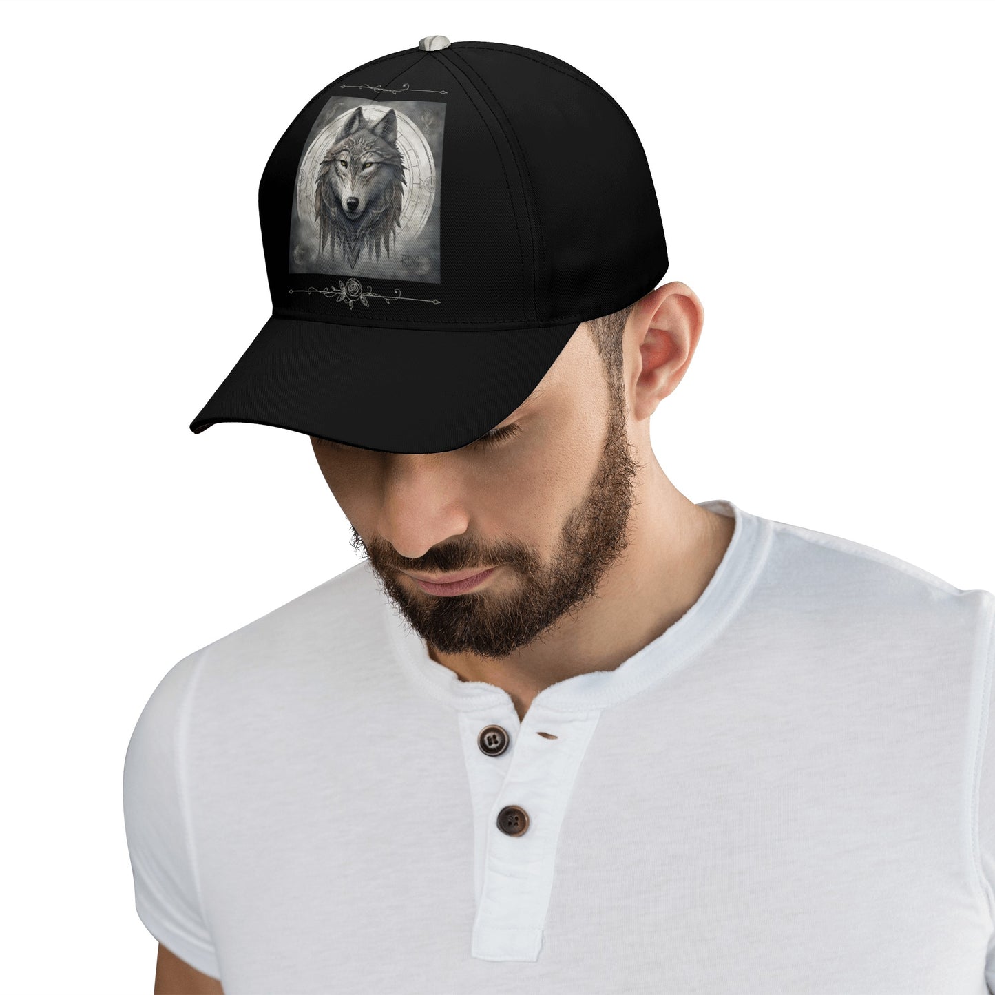 Wolf Black Baseball Cap RDG