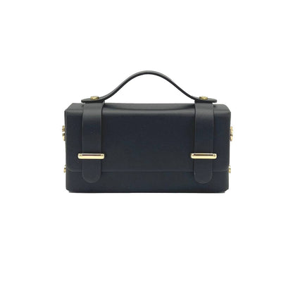 Suie Valentini srl - Genuine leather mini clutch bag with chain, Made in Italy, art. 112591: Bordeaux