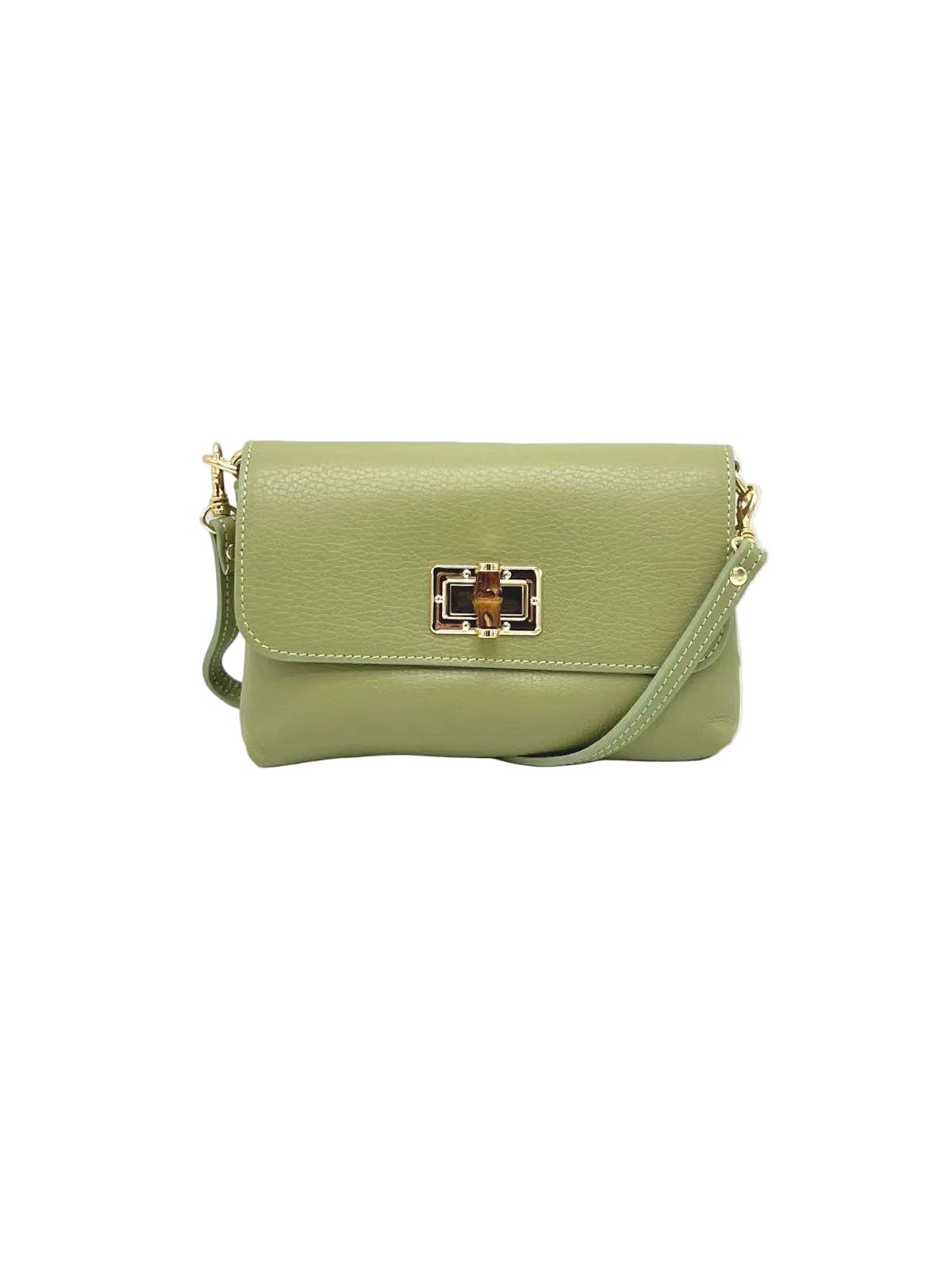 Suie Valentini srl - Summer Collection, Women's Mini Flap Crossbody Bag in Genuine Leather, Made in Italy, Art. 112720: Green