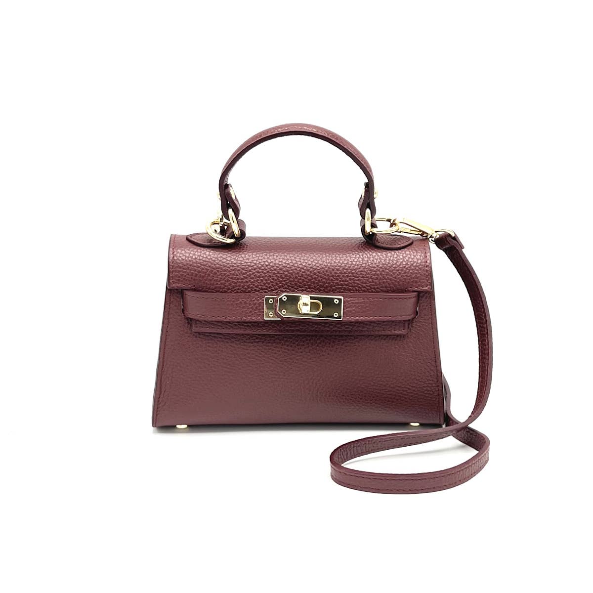 Suie Valentini srl - Genuine leather shoulder bag, Made in Italy, art. 112609: Navy Blue