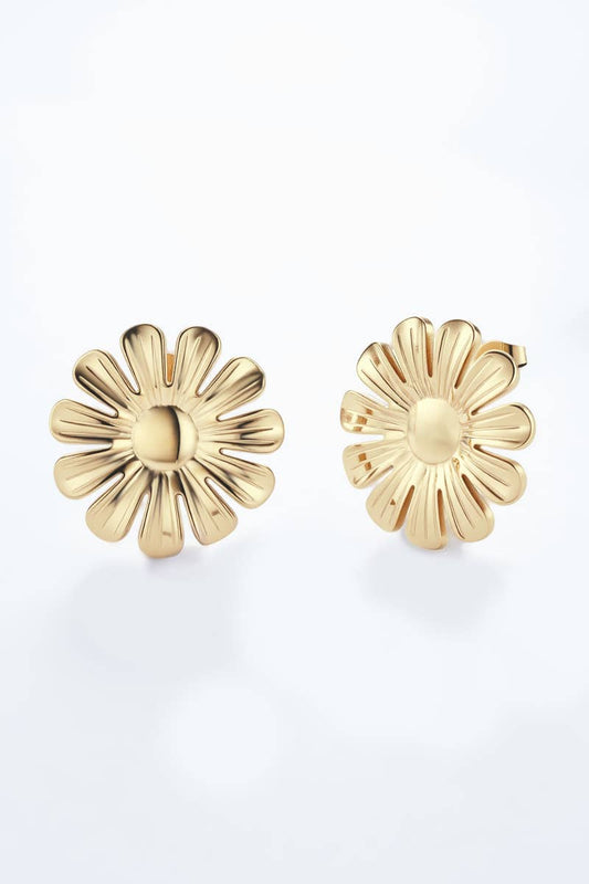 Elegante Edelstahl-Ohrringe Gold 124RX126 | BYREN ÉLINE L'ATELIER