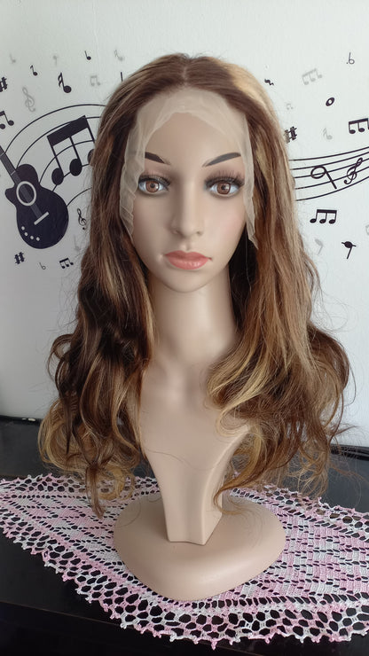 Body Wave Human Hair Wig Honey Blonde Brown 13x4