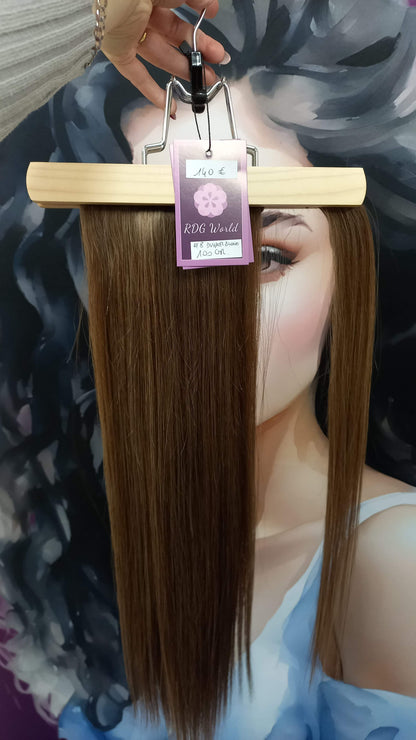 Pferdeschwanz Ponytail Clip In Russisches Echthaar Extensions Kastanien
