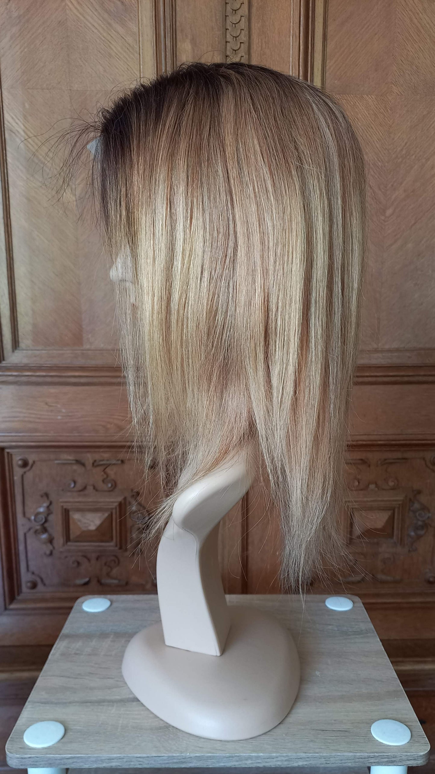 Bob Echthaarperücke T-Part Blond