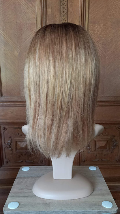 Bob Echthaarperücke T-Part Blond