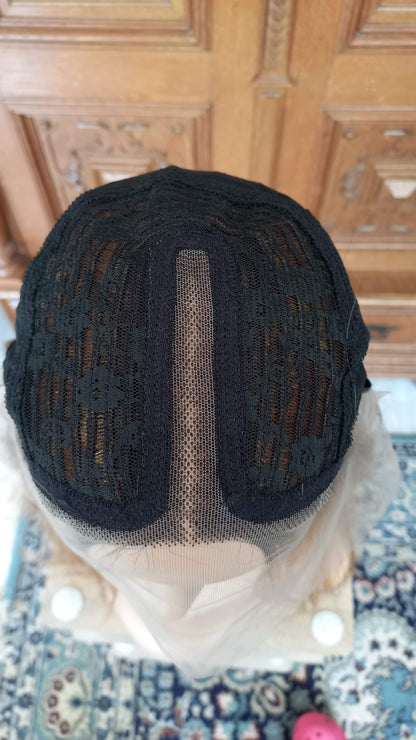 Gerade T-Part Echthaar Perücke Highlight Blond Kastanien