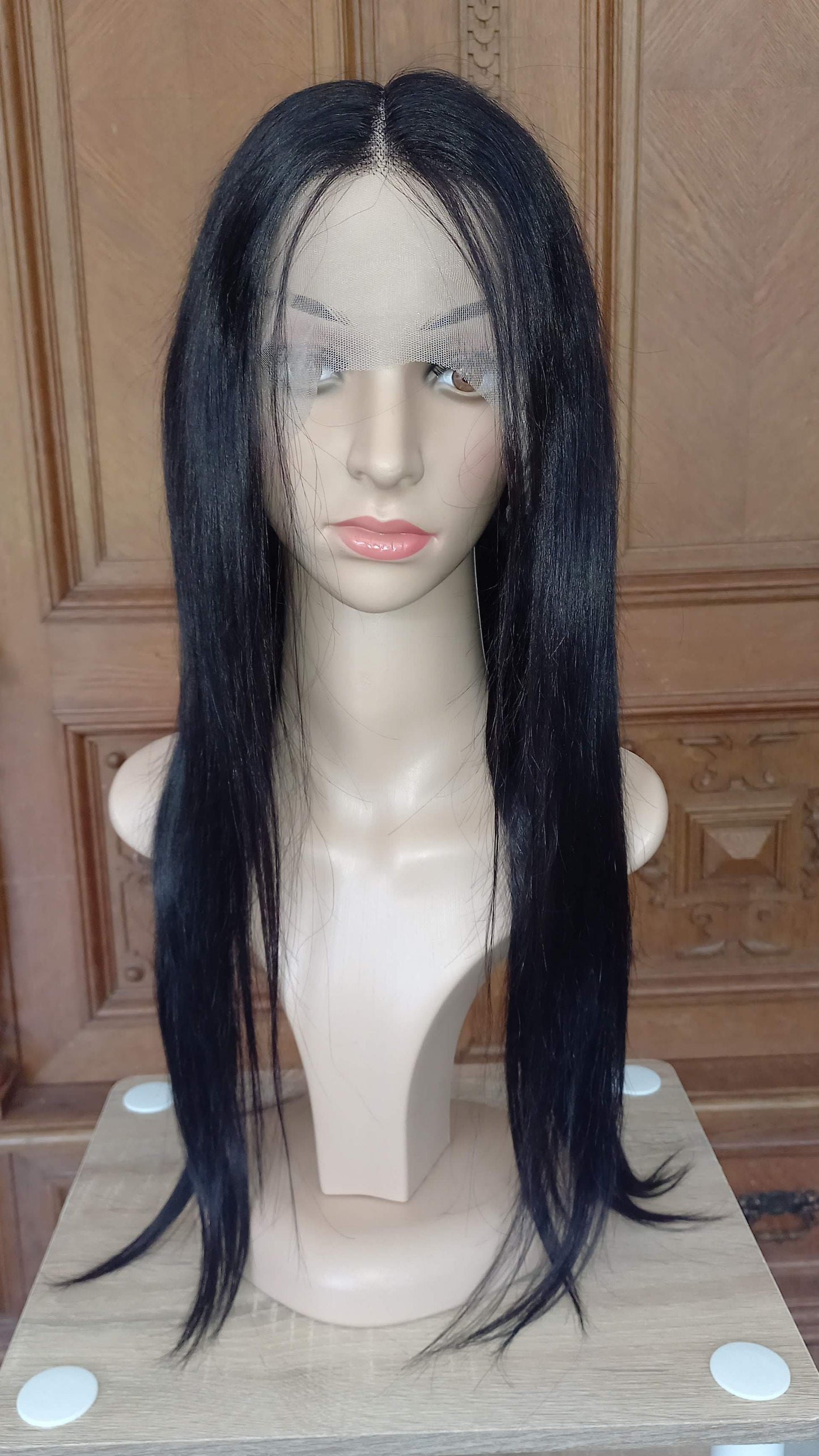 Parrucca di capelli umani Remy con parte a T in pizzo frontale
