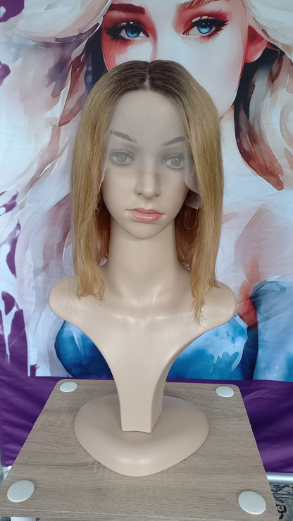 Bob Echthaarperücke T-Part Blond