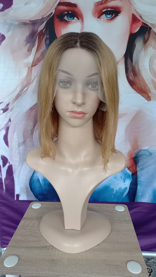 Bob Echthaarperücke T-Part Blond
