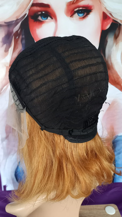 Bob Echthaarperücke T-Part Blond