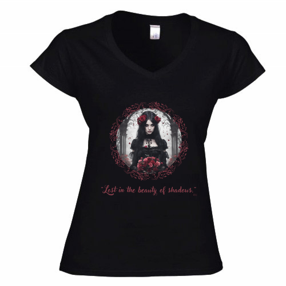 Women's V-neck T-shirt Lost in the beauty RDG