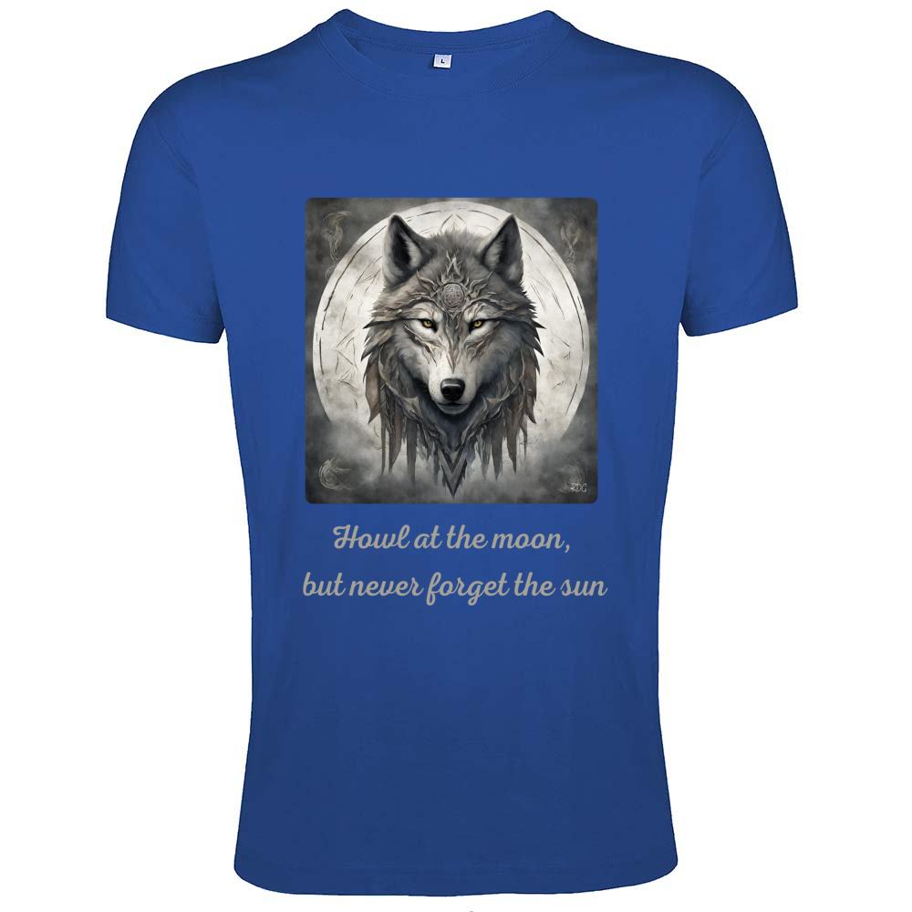 Men's Fit T-Shirts New Moon Wolf RDG