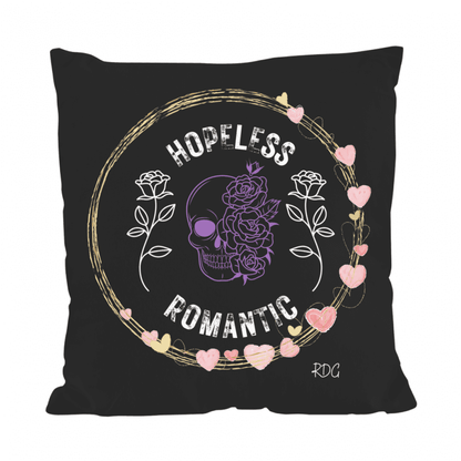 Pillow with all-over print Hopeless Romantic Pillow