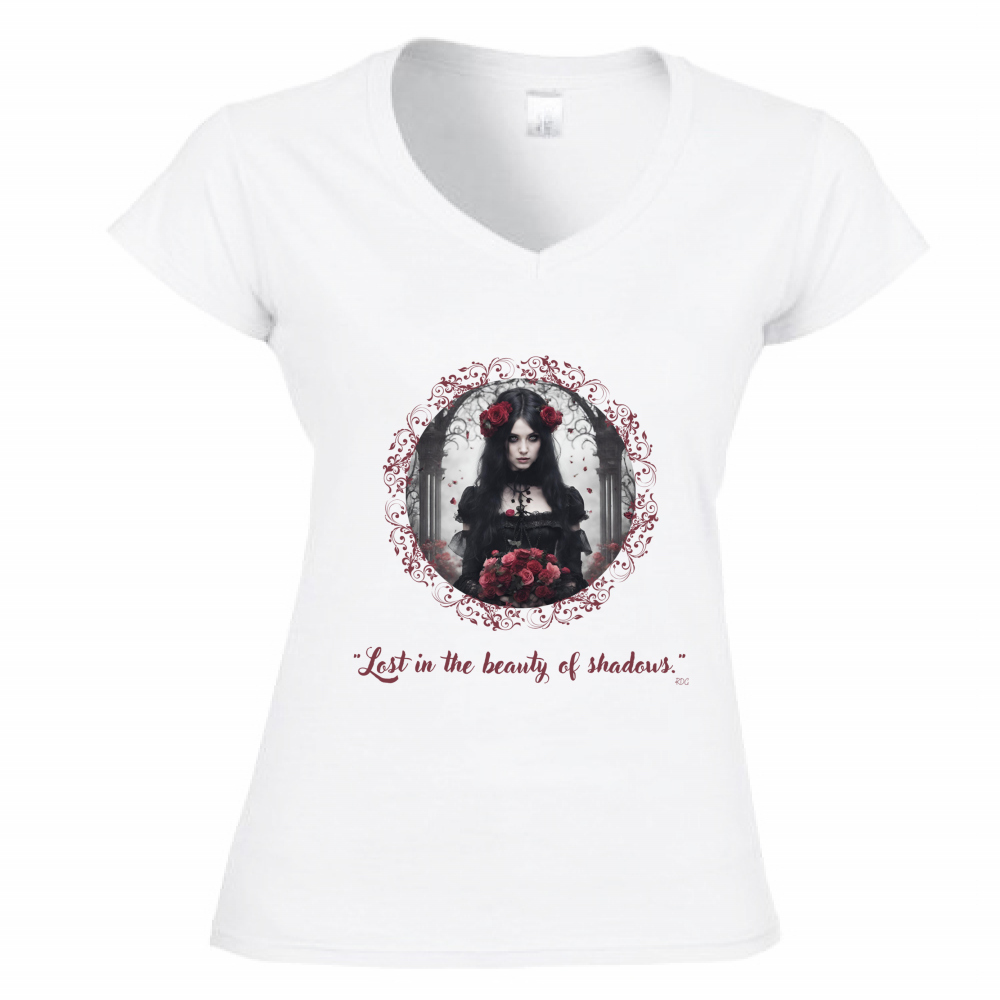 Women's V-neck T-shirt Lost in the beauty RDG