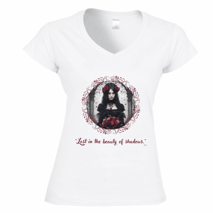 Women's V-neck T-shirt Lost in the beauty RDG