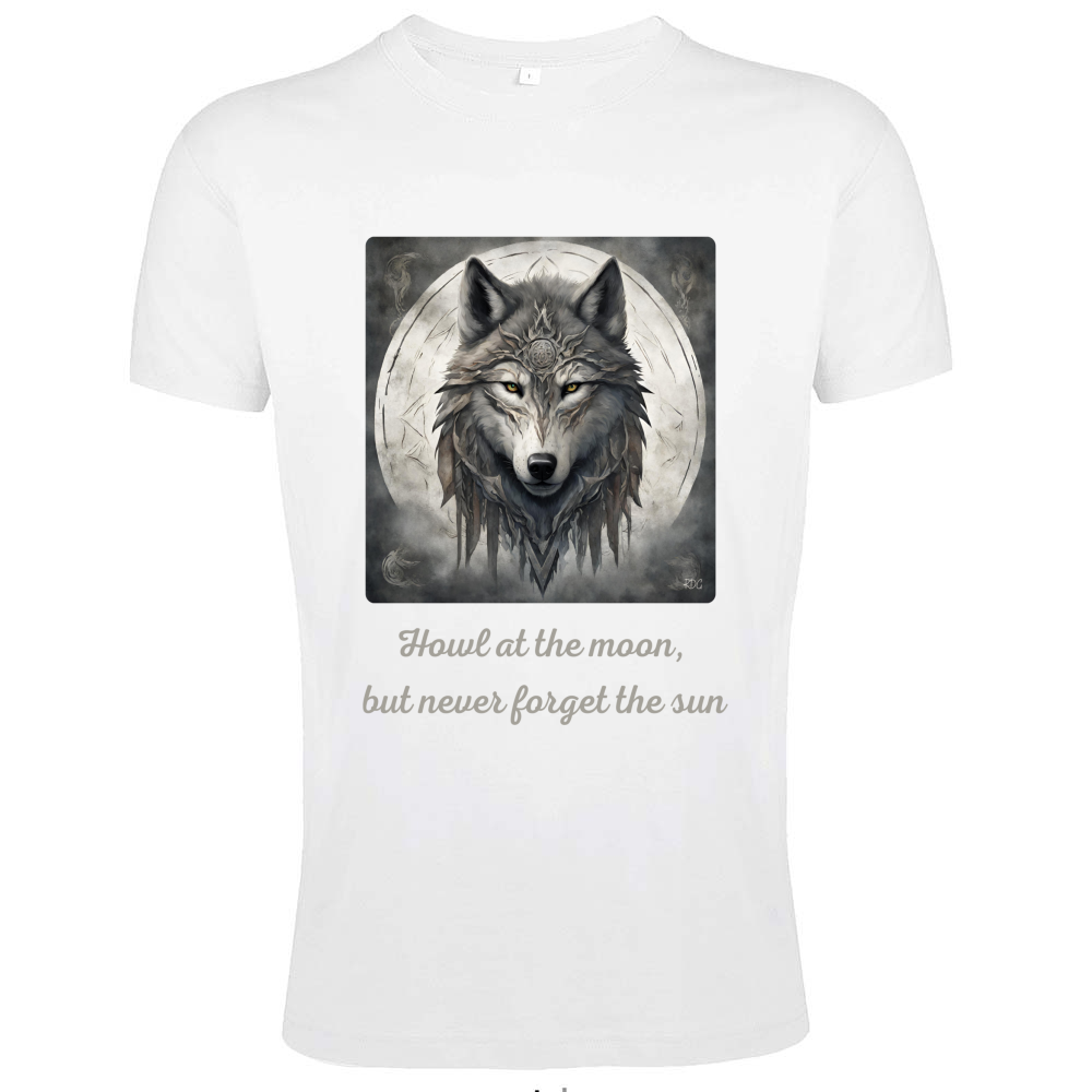 Men's Fit T-Shirts New Moon Wolf RDG