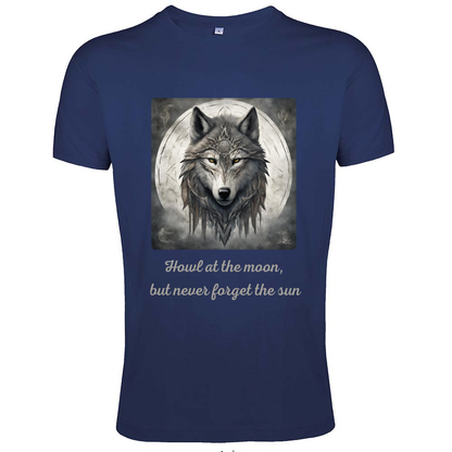 Men's Fit T-Shirts New Moon Wolf RDG