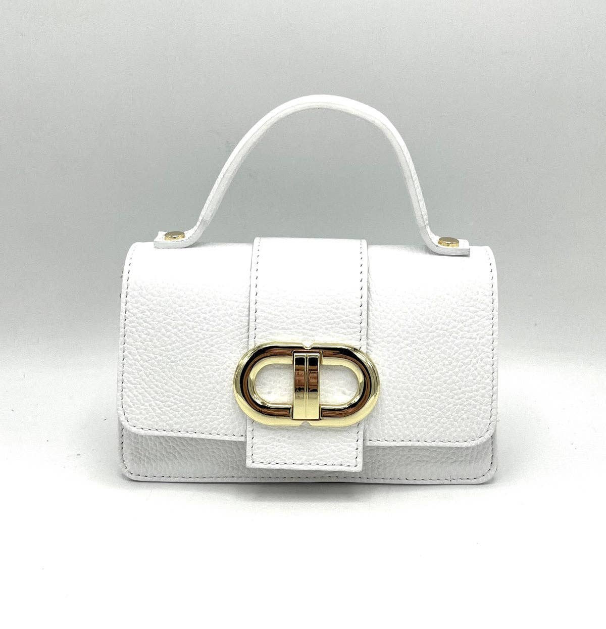 Suie Valentini srl - Genuine Leather Shoulder Bag, MINI size, Made in Italy, Art. 112413: Light Blue